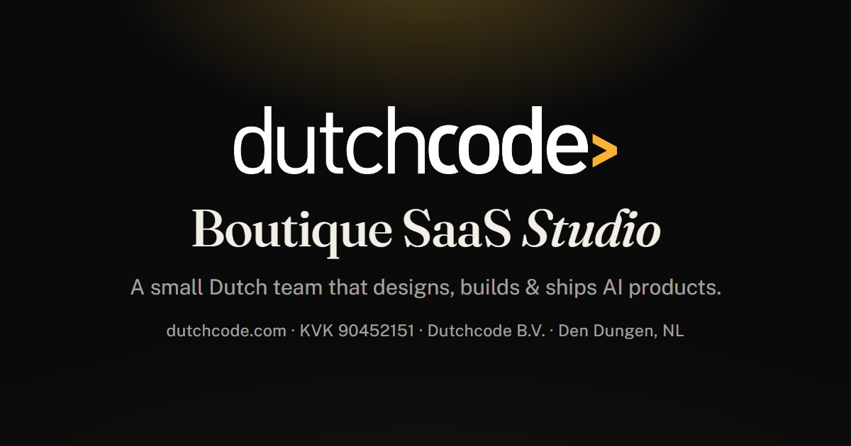 Dutch Coding Company dutchcode — Boutique SaaS Studio